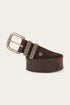 Ringers Western James Kids Belt - 100% Australian Made - Dark Brown Silver