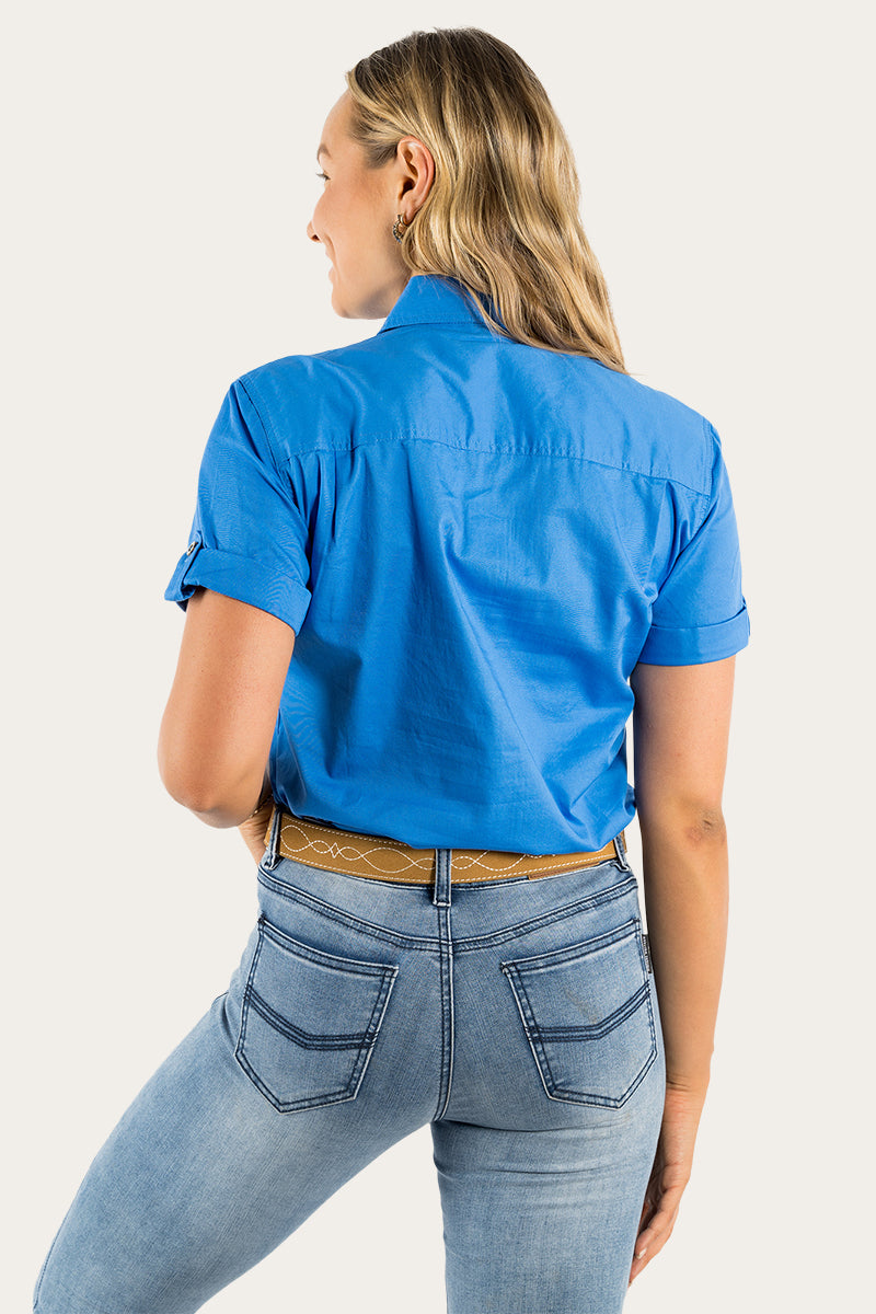 Ringers Western Jules Womens Full Button Short Sleeve Work Shirt - 2