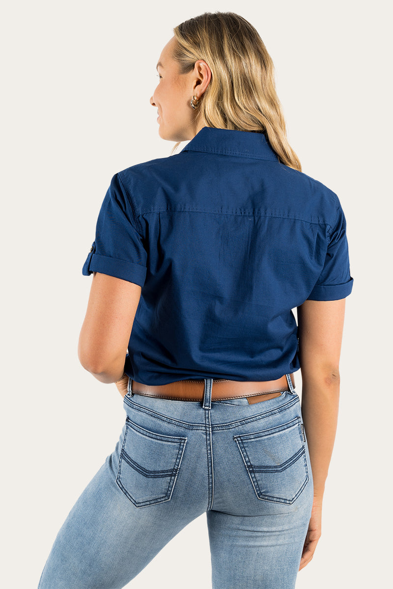 Ringers Western Jules Womens Full Button Short Sleeve Work Shirt - 5