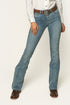 Ringers Western Katherine Cowgirl Womens Mid-Rise Bootleg Jeans - Light Blue