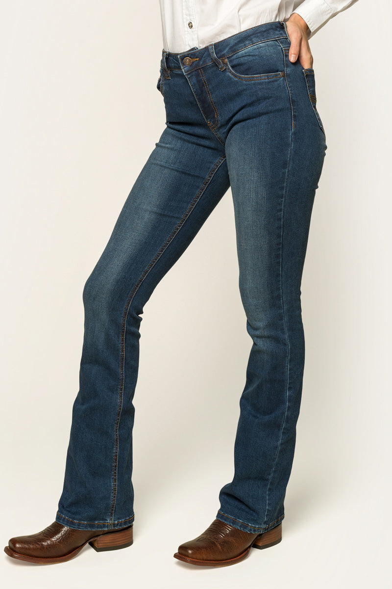 Ringers Western Katherine Womens Mid-Rise Bootleg Jeans - Classic Blue Set