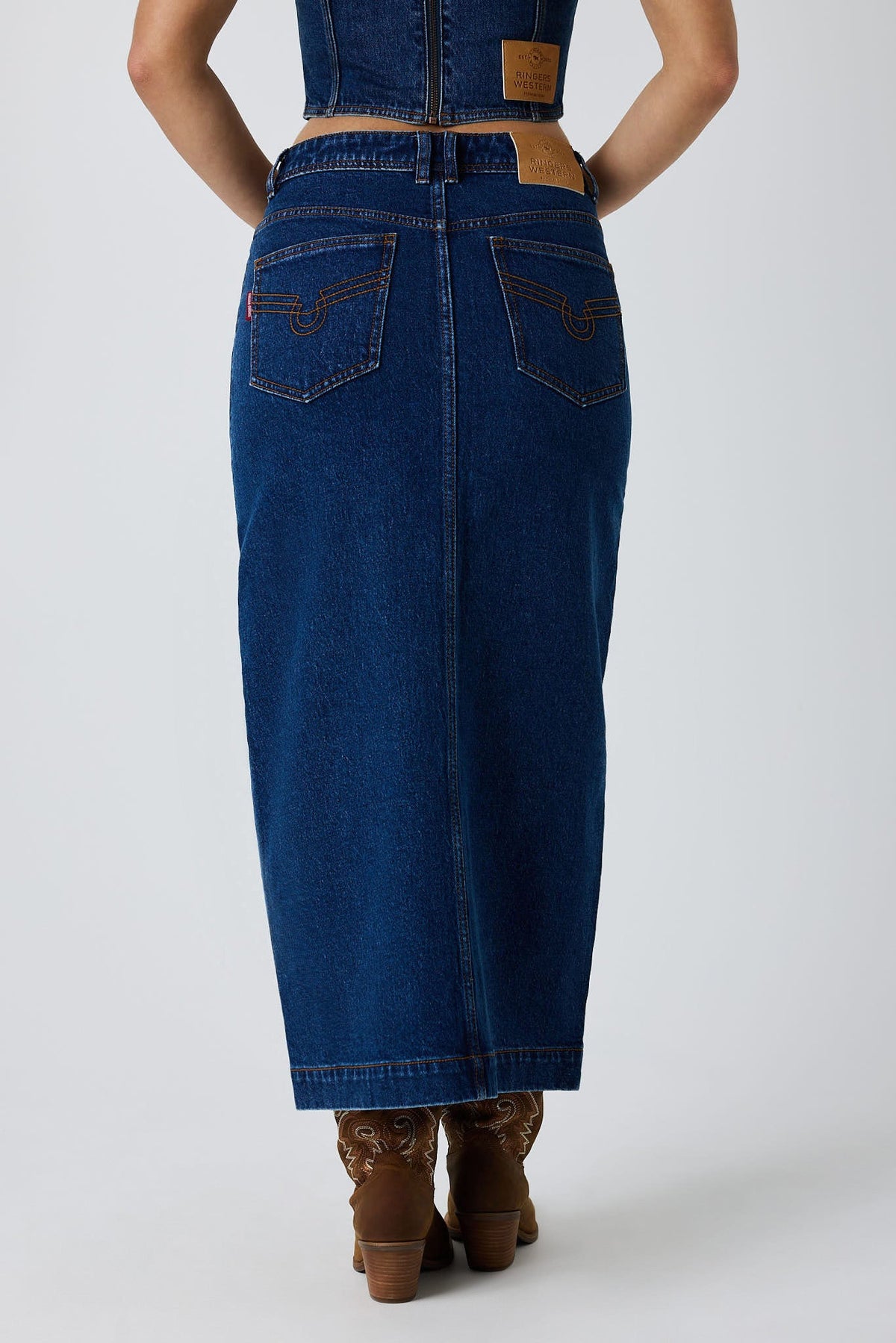 Ringers Western Kathlene Womens Mid Rise Maxi Skirt - Back