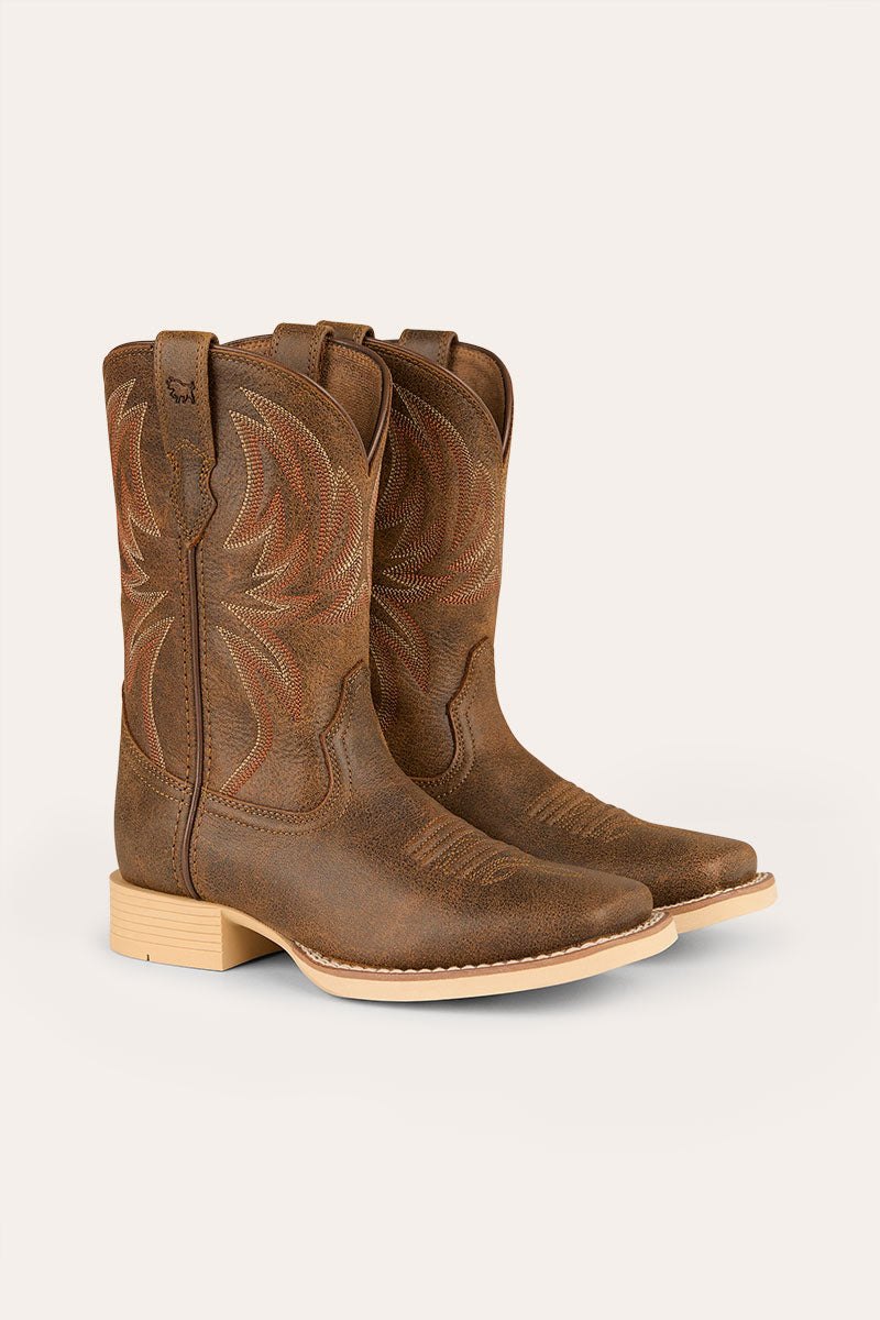 Ringers Western Kids Longreach Boot - Brown Front