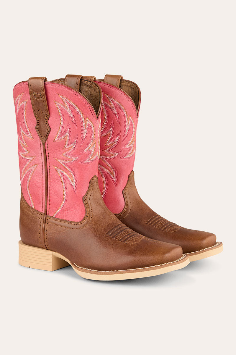 Ringers Western Kids Longreach Boot - Pink Front