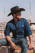 Ringers Western King River Mens Full Button Work Shirt - Navy