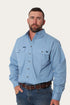 Ringers Western King River Mens Full Button Work Shirt - Denim Blue