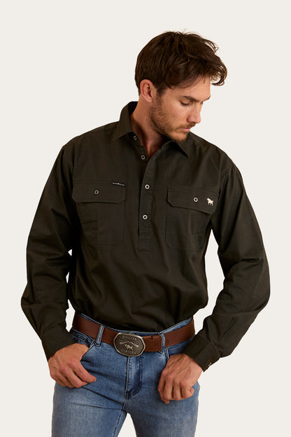 Ringers Western King River Mens Half Button Work Shirt - 11