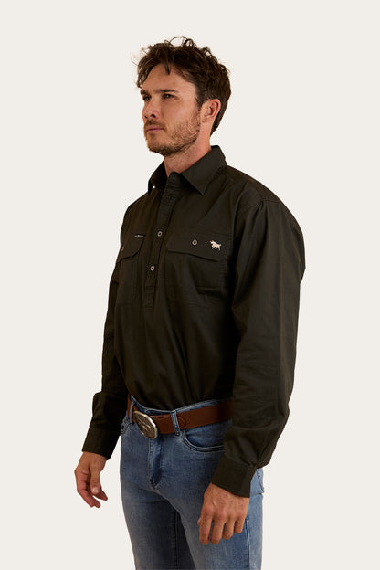 Ringers Western King River Mens Half Button Work Shirt - 12