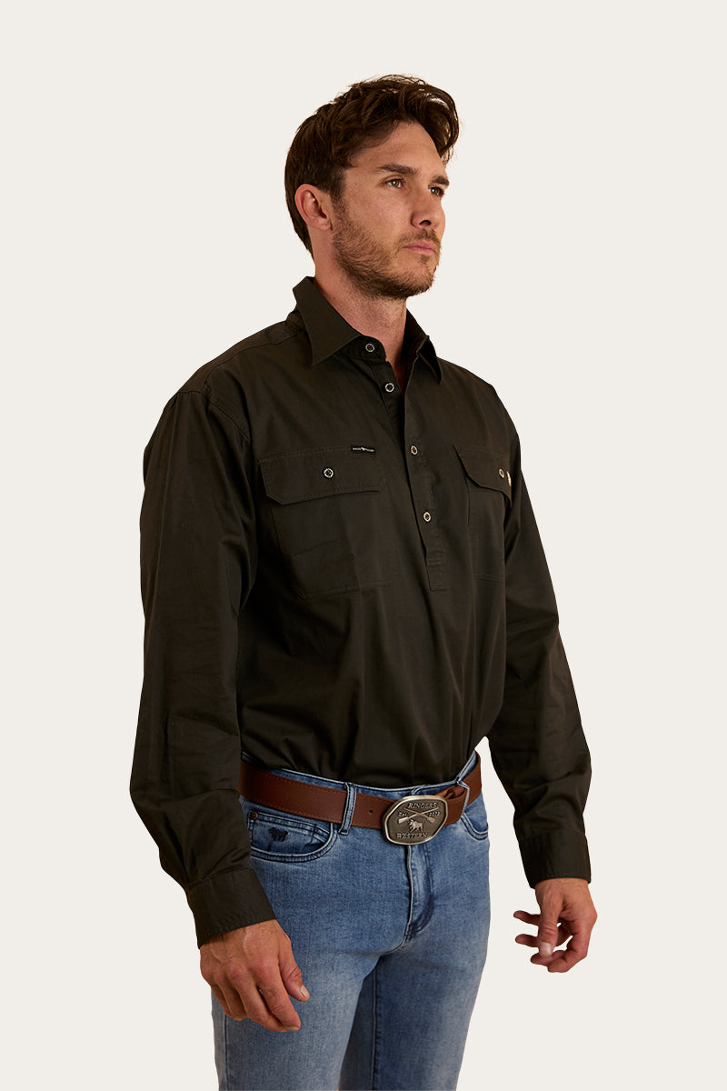 Ringers Western King River Mens Half Button Work Shirt - 13