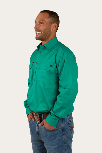 Ringers Western King River Mens Half Button Work Shirt - 19