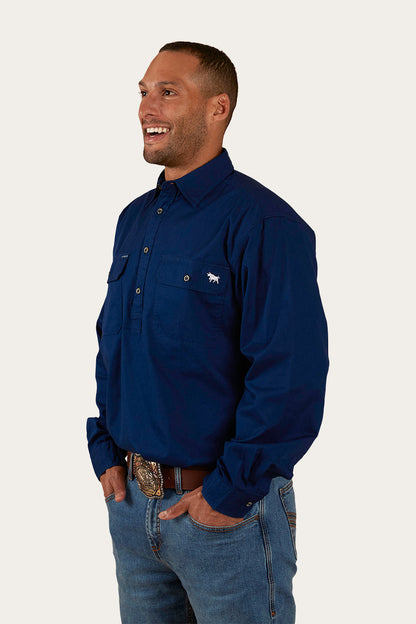 Ringers Western King River Mens Half Button Work Shirt - 23