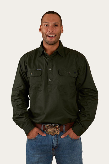 Ringers Western King River Mens Half Button Work Shirt - 6