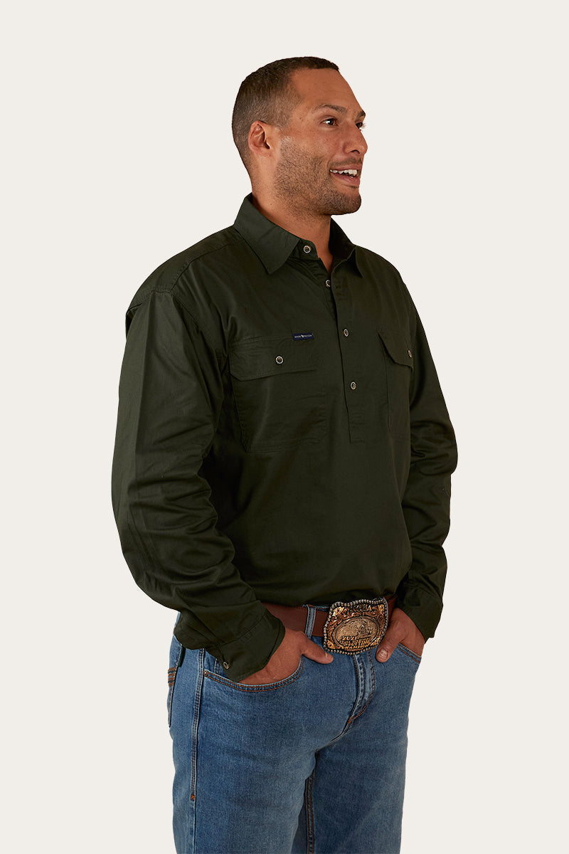 Ringers Western King River Mens Half Button Work Shirt - 9