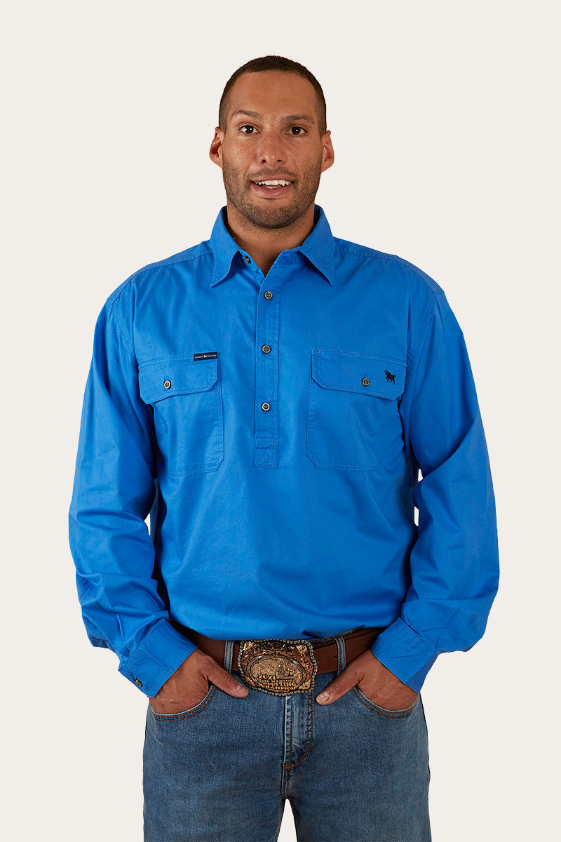 Ringers Western King River Mens Half Button Work Shirt - 17