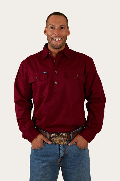 Ringers Western King River Mens Half Button Work Shirt - 21