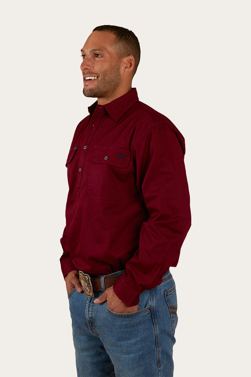 Ringers Western King River Mens Half Button Work Shirt - 22