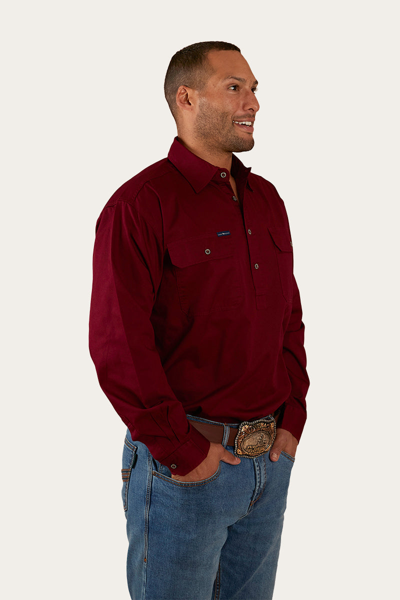 Ringers Western King River Mens Half Button Work Shirt - 24