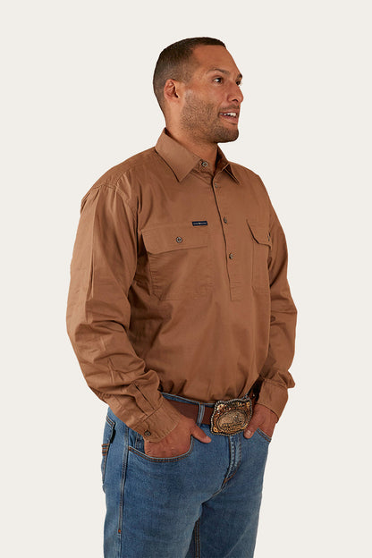 Ringers Western King River Mens Half Button Work Shirt - 8