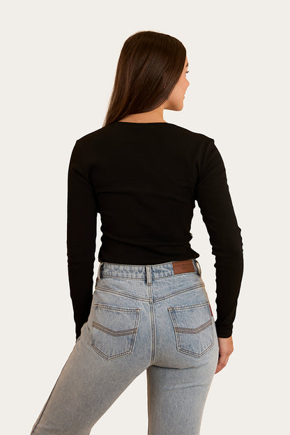 Ringers Western Laila Womens Long Sleeve Rib Top - 3