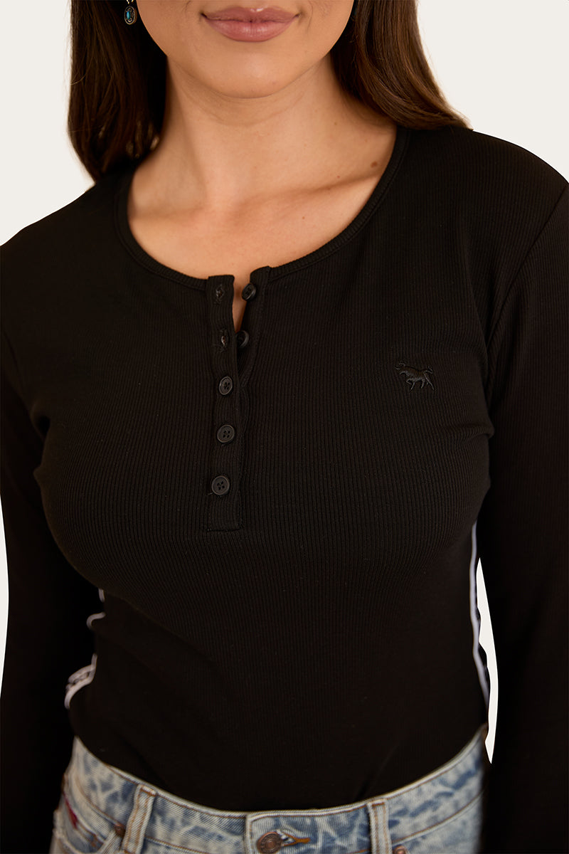 Ringers Western Laila Womens Long Sleeve Rib Top - 4