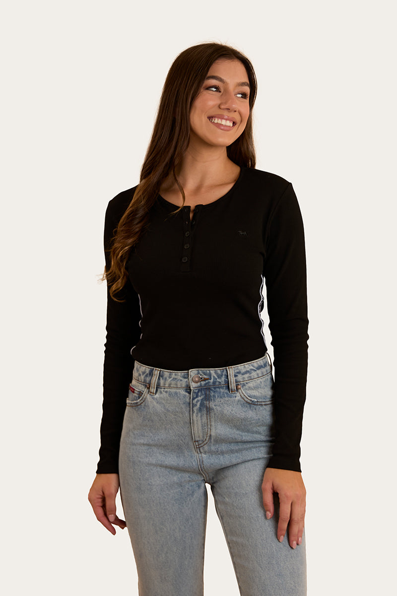 Ringers Western Laila Womens Long Sleeve Rib Top - 5
