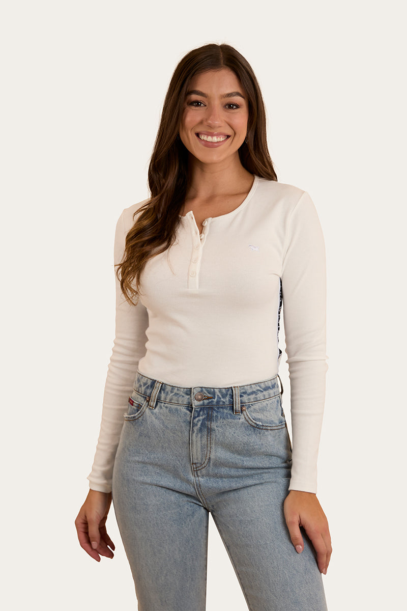 Ringers Western Laila Womens Long Sleeve Rib Top - 8