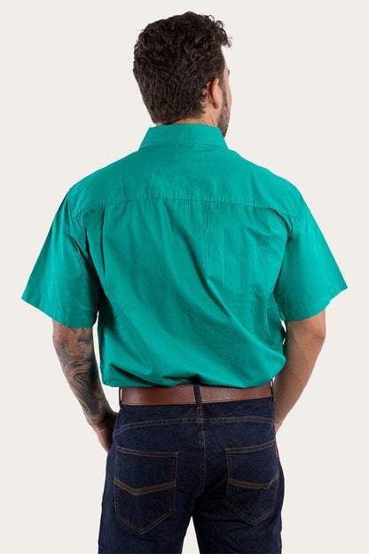 Ringers Western Lake Argyle Mens Short Sleeve Full Button Work Shirt - 12