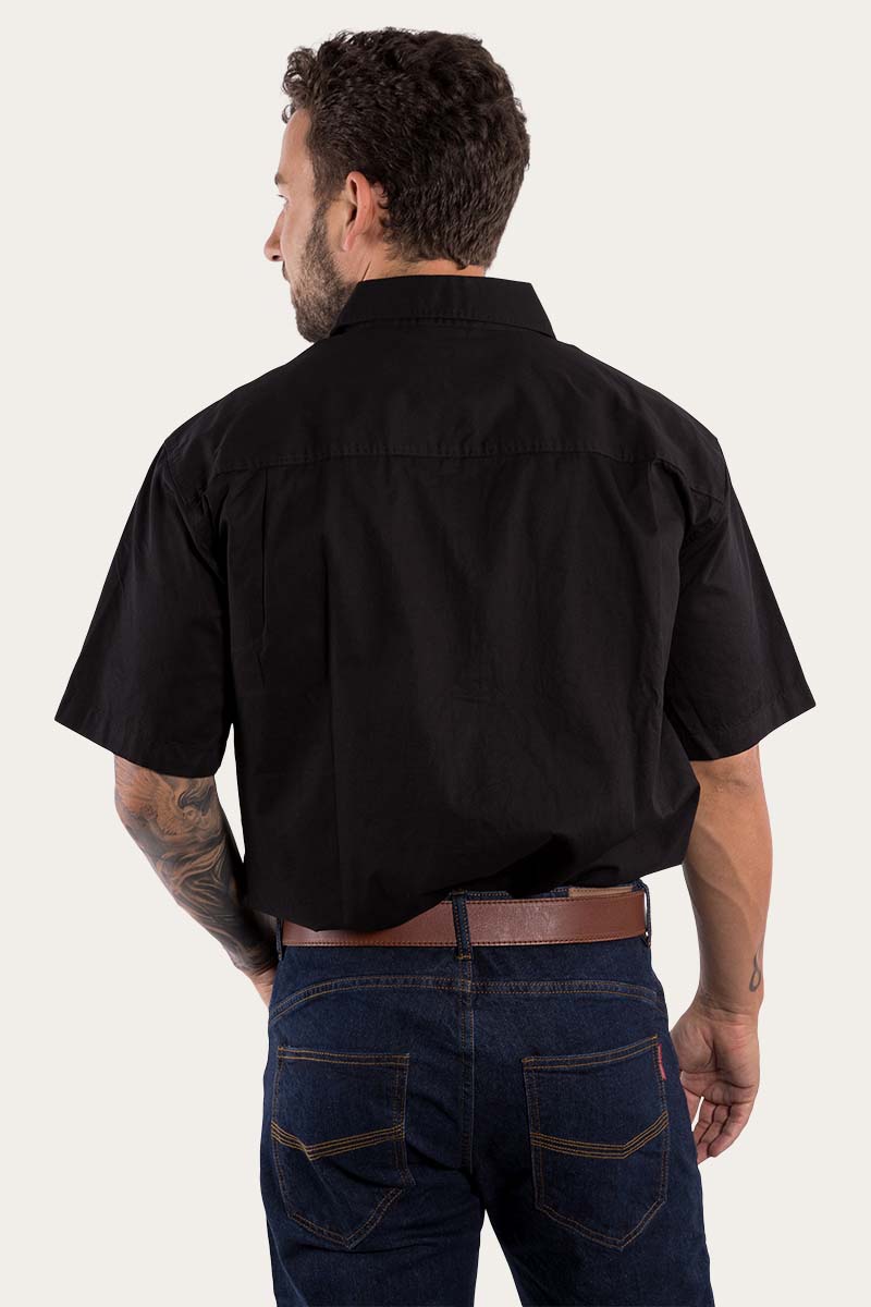 Ringers Western Lake Argyle Mens Short Sleeve Full Button Work Shirt - 27