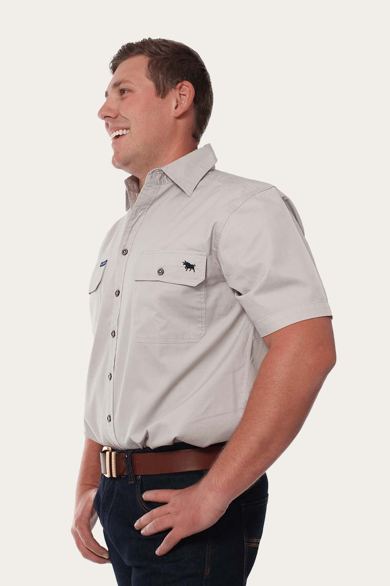 Ringers Western Lake Argyle Mens Short Sleeve Full Button Work Shirt - 29