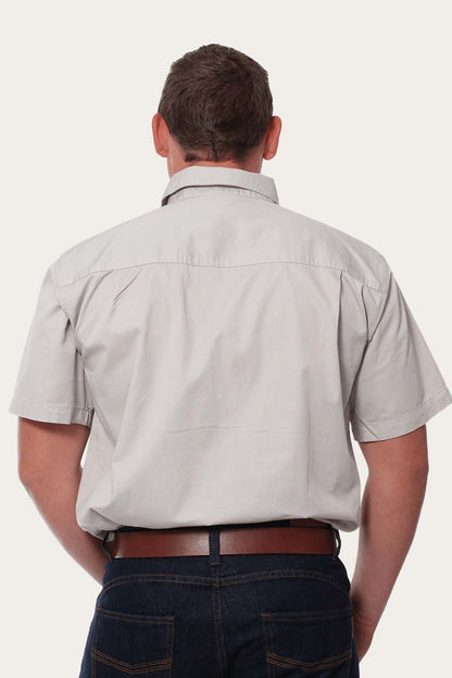 Ringers Western Lake Argyle Mens Short Sleeve Full Button Work Shirt - 30
