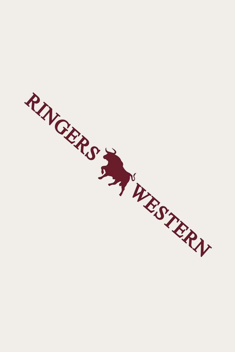 Ringers Western Large Long Die Cut Sticker - Burgundy