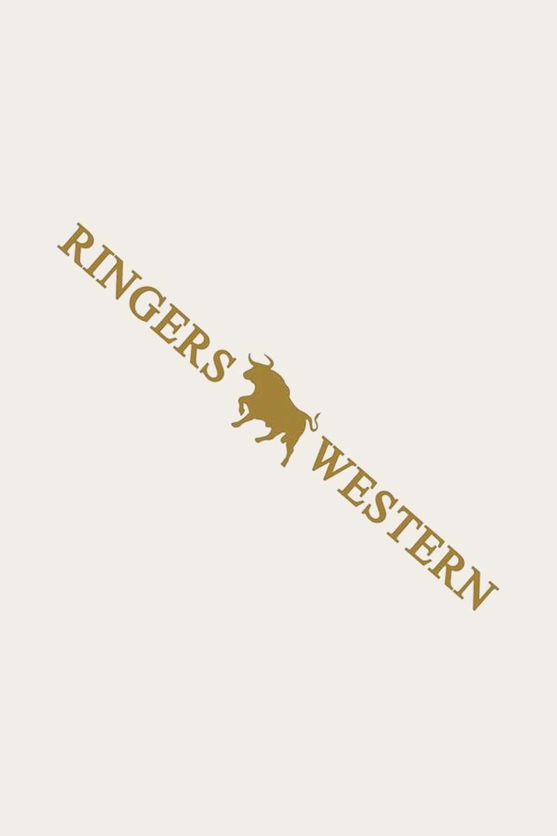 Ringers Western Large Long Die Cut Sticker - Gold