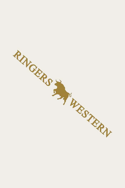 Ringers Western Large Long Die Cut Sticker - Gold