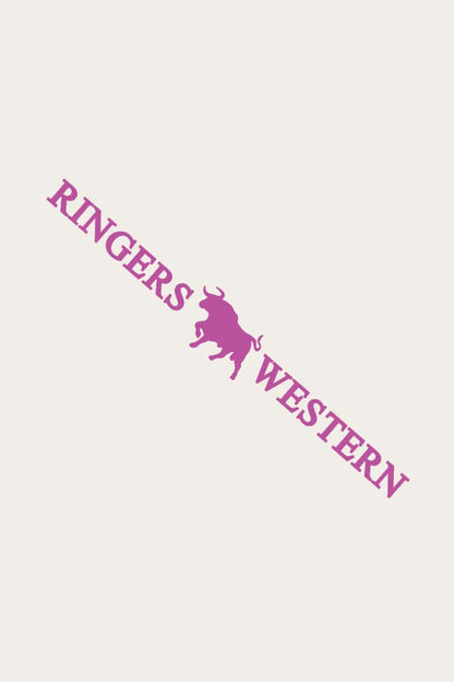Ringers Western Large Long Die Cut Sticker - Pink