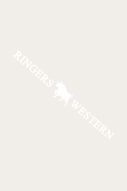 Ringers Western Large Long Die Cut Sticker - White