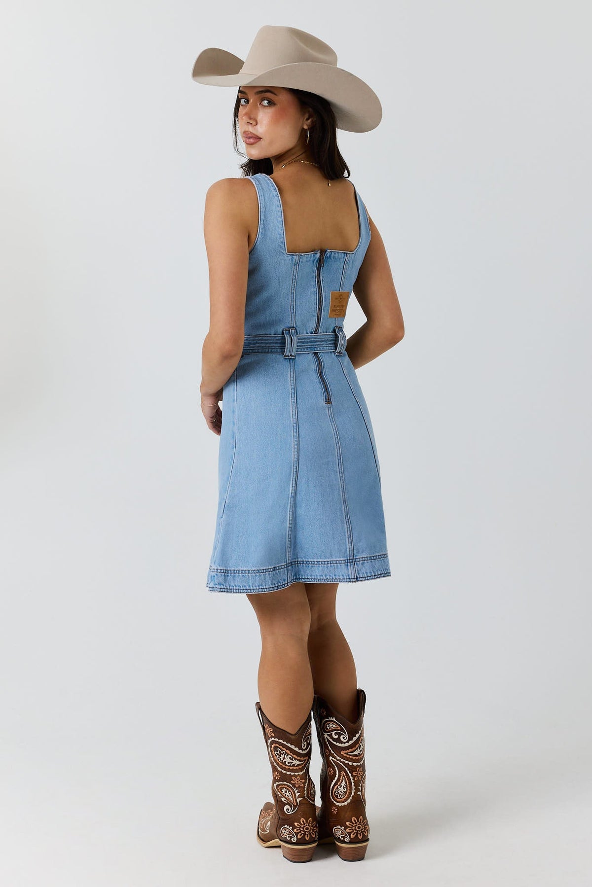Ringers Western Lilah Womens Denim Mini Dress - Back