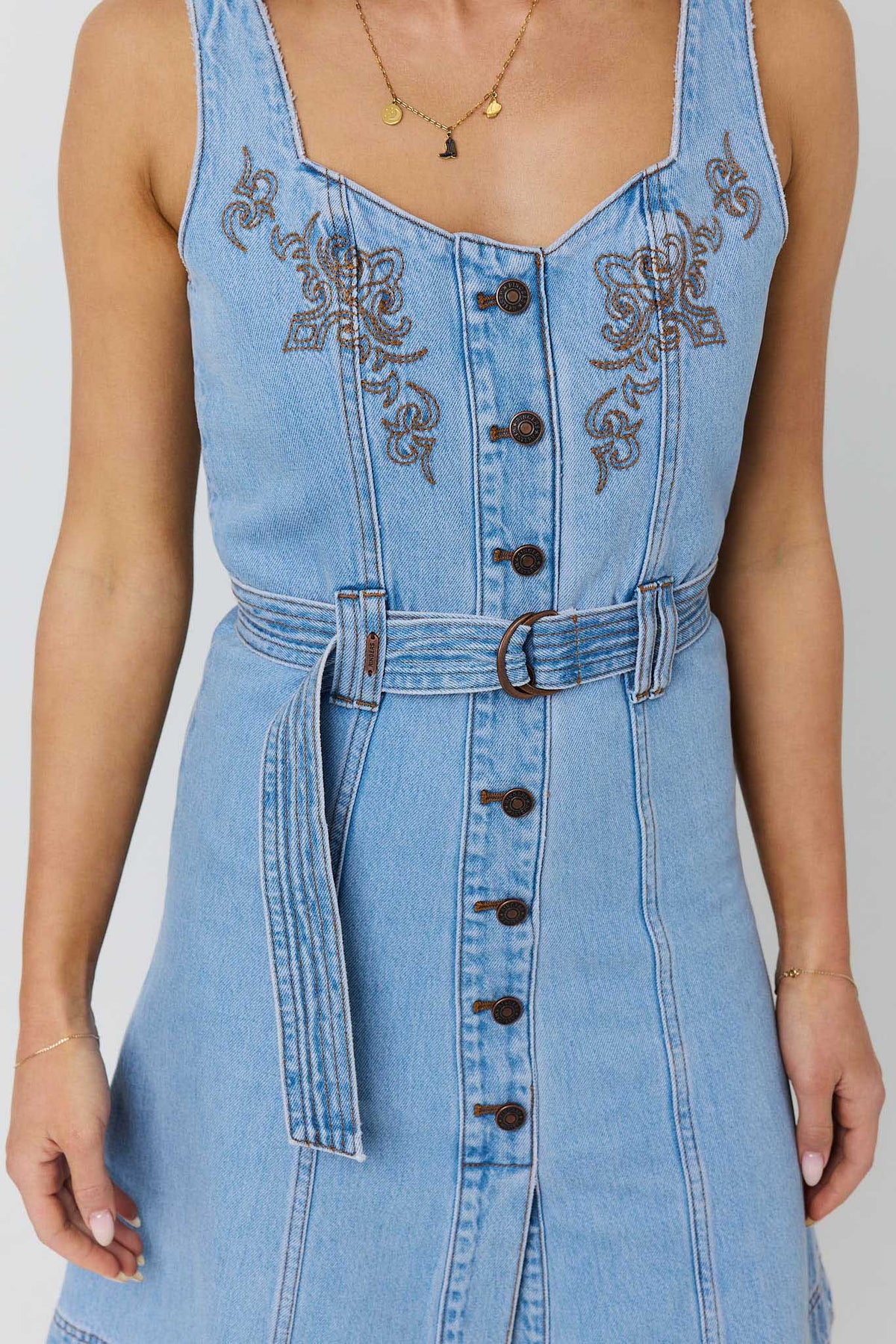 Ringers Western Lilah Womens Denim Mini Dress - Front