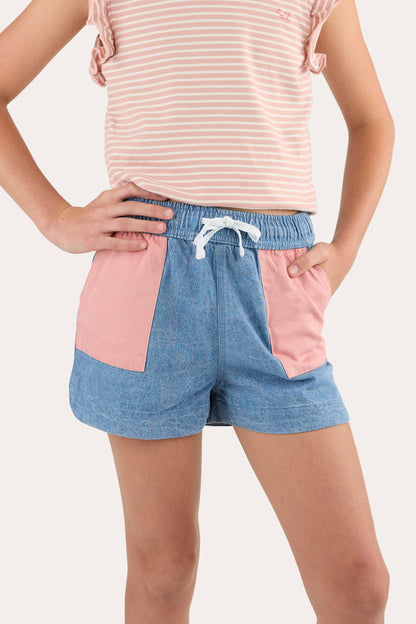 Ringers Western Lilian Kids Cotton Short - Chambray
