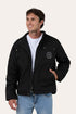 Ringers Western Long Yard Mens Jacket - Black Front