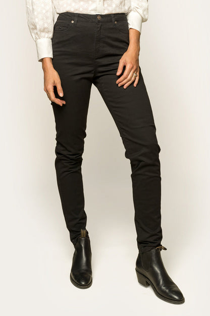 Ringers Western MacKenzie Womens 5 Pocket Stretch Drill Jeans - Black Set