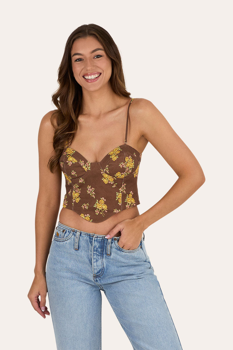 Ringers Western Madison Womens Shirred Corset Top - Front