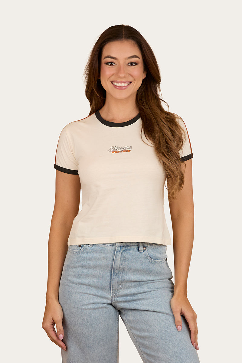Ringers Western Mae Womens Ringer T-Shirt - Front