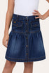 Ringers Western Marlowe Youth Girls Denim Midi Skirt - Classic Blue