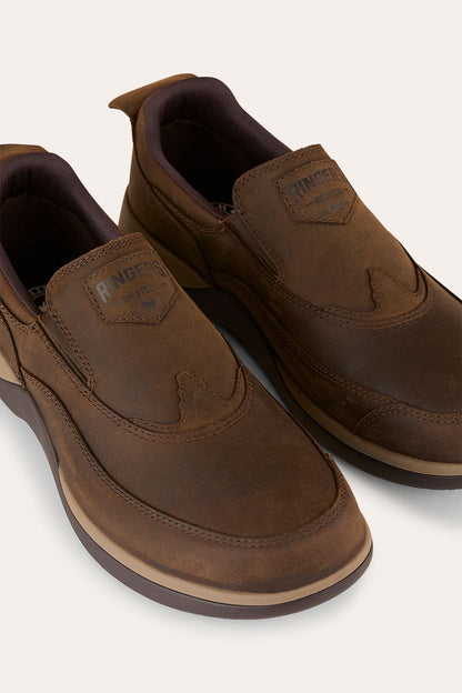 Ringers Western Master Utility Mens Slip-On - Brown Front