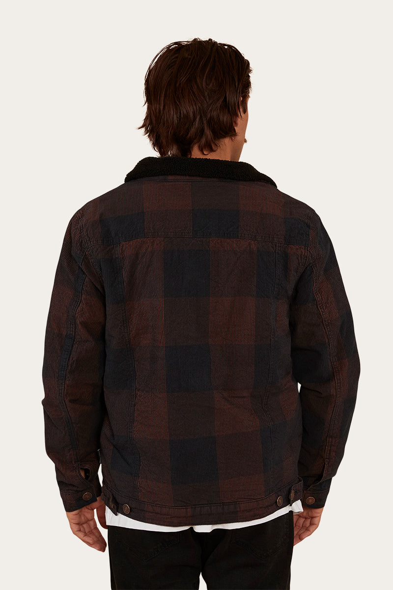 Ringers Western Milawa Mens Corduroy Jacket - Dark Oak Back
