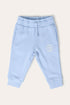Ringers Western Mini Ringer Babies Signature Bull Fleece Trackpants - Blue White Front
