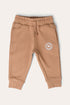 Ringers Western Mini Ringer Babies Signature Bull Fleece Trackpants - Clay White Front