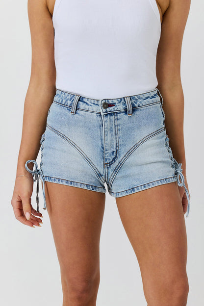 Ringers Western Minxy Womens Denim Micro Short - Front