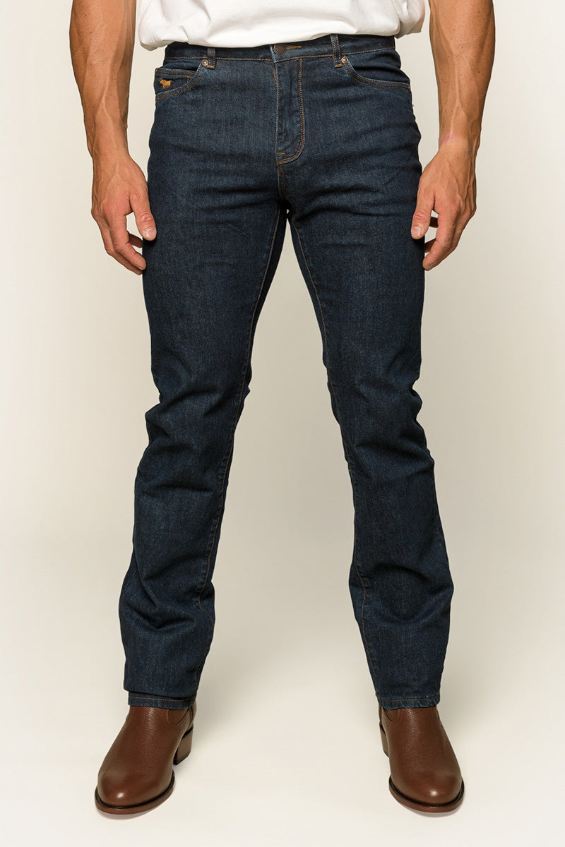 Ringers Western Mitchell Mens Mid Rise Straight Leg Jean - Dark Blue