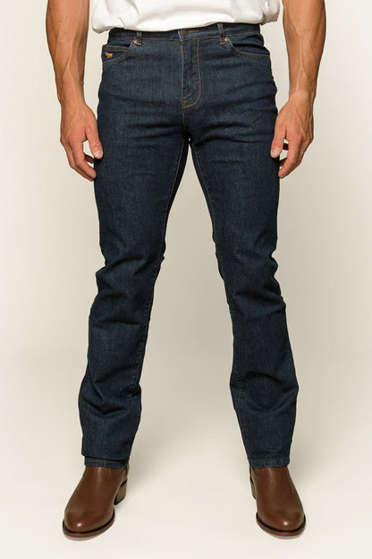 Ringers Western Mitchell Mens Mid Rise Straight Leg Jean - Dark Blue